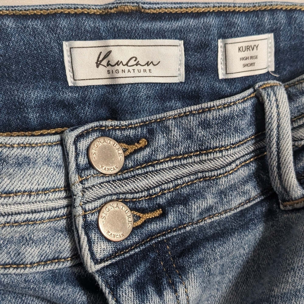 SOLD - KANCAN Signature For Buckle Kurvy High Waist Shorts sz 32 - Picture 7 of 8